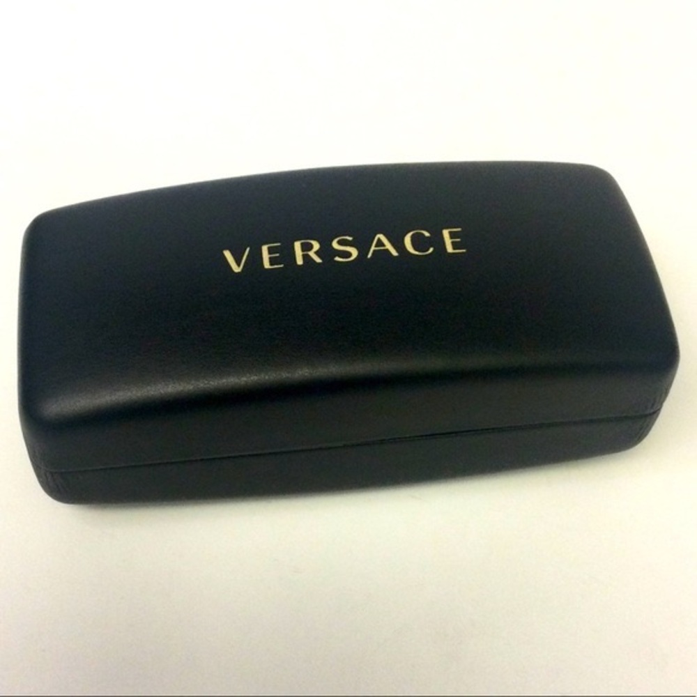 Versace eyeglasses case with wipe